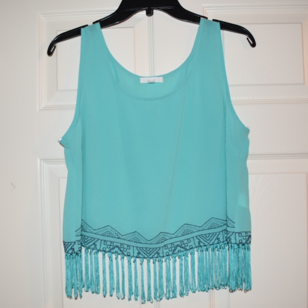 Boho Aqua Blue Tank Top